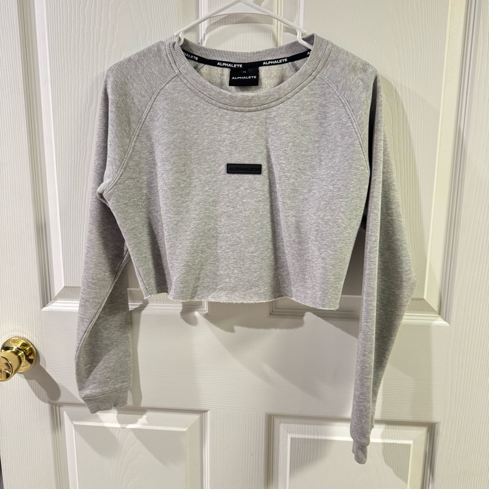 Alphalete Gray Crop Sweatshirt XS